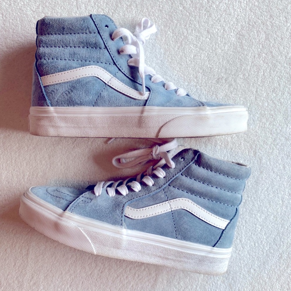 Vans Sk8-Hi Old Skool Blue Suede Sneakers US4